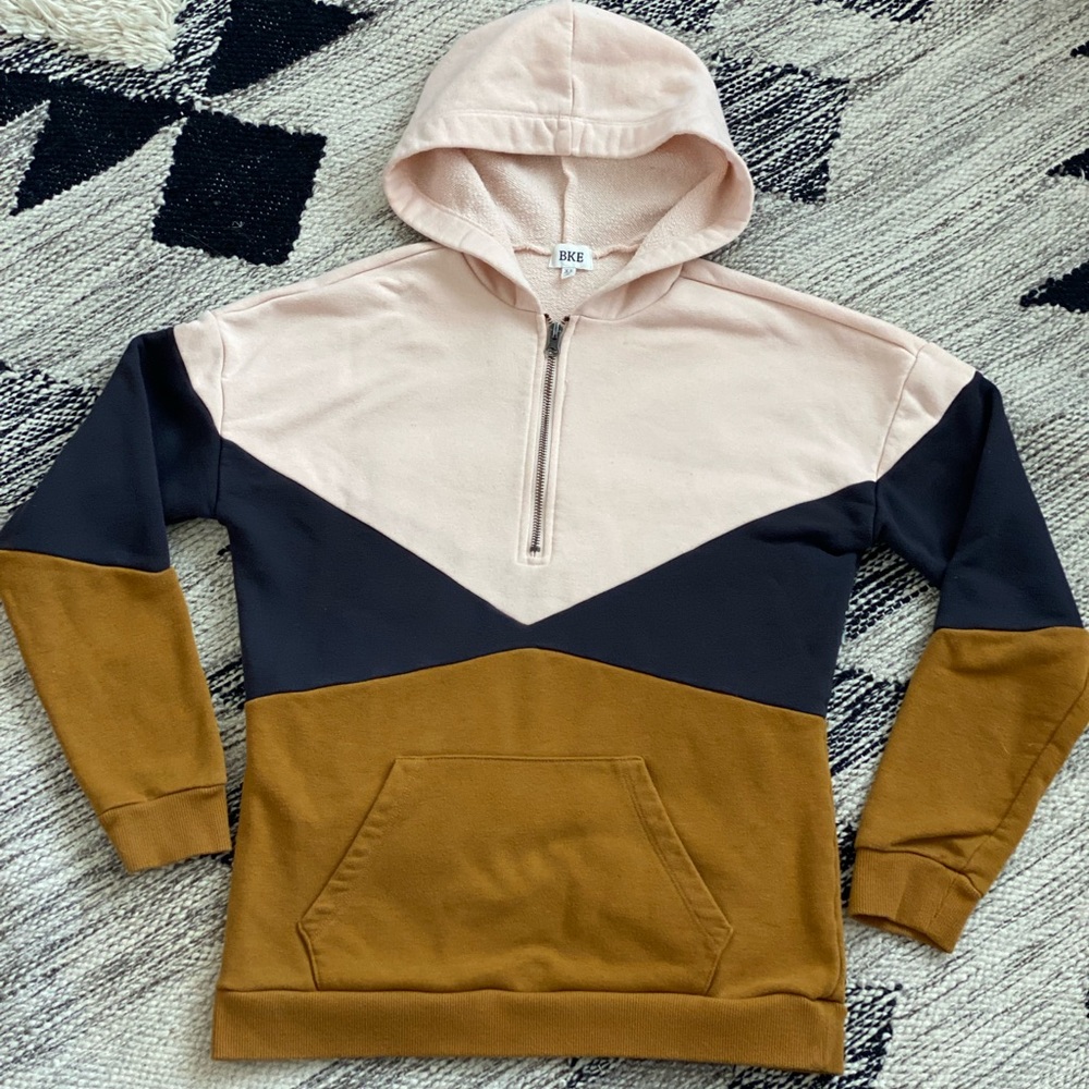 Buckle BKE color block hooded sweatshirt XS VGUC! Super cute!!